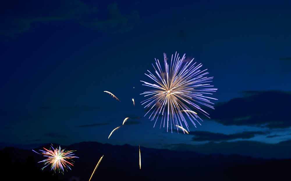 July 4th fireworks Leadville Colorado