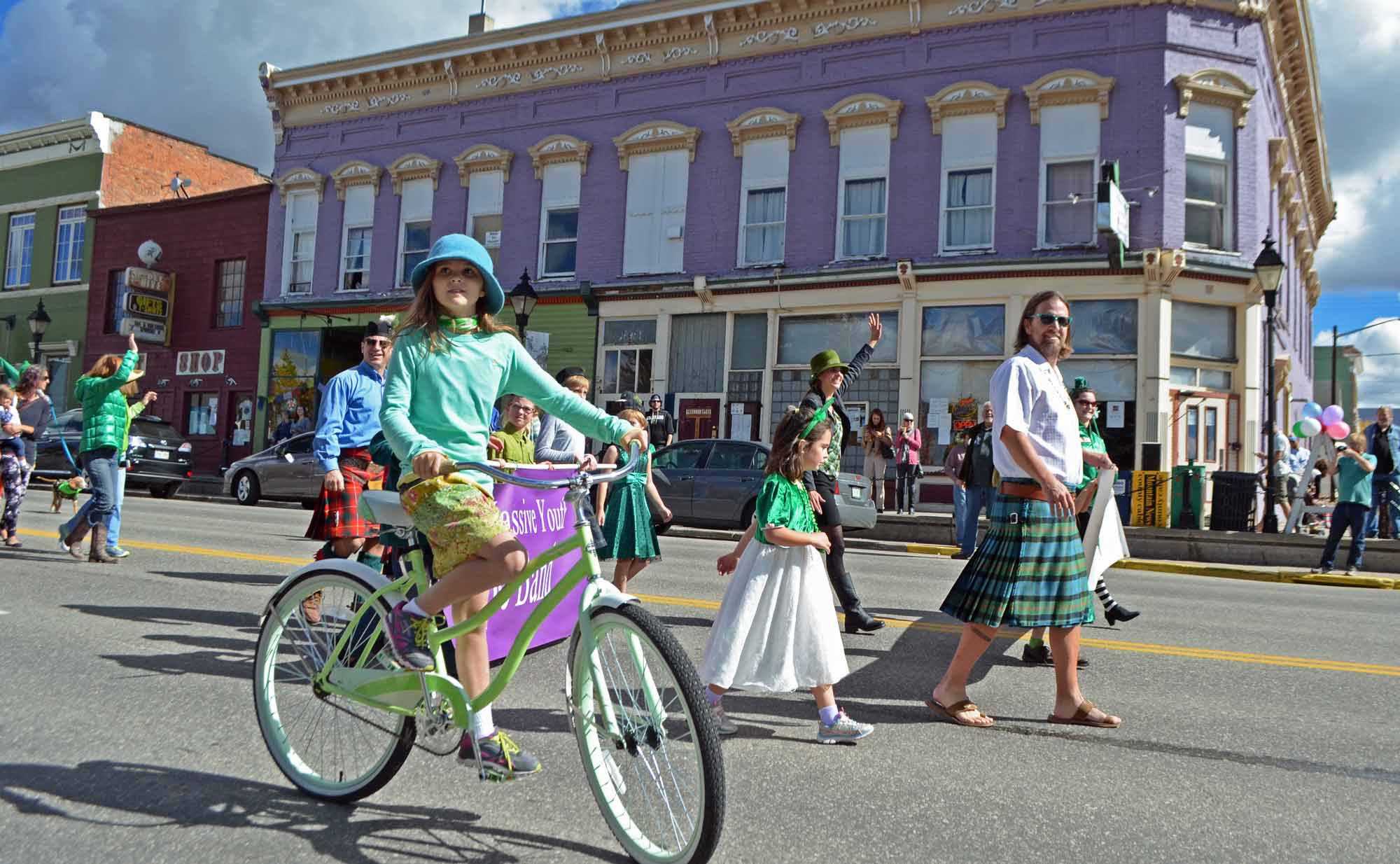 St Patrick's Day Parade in Leadville Colorado
