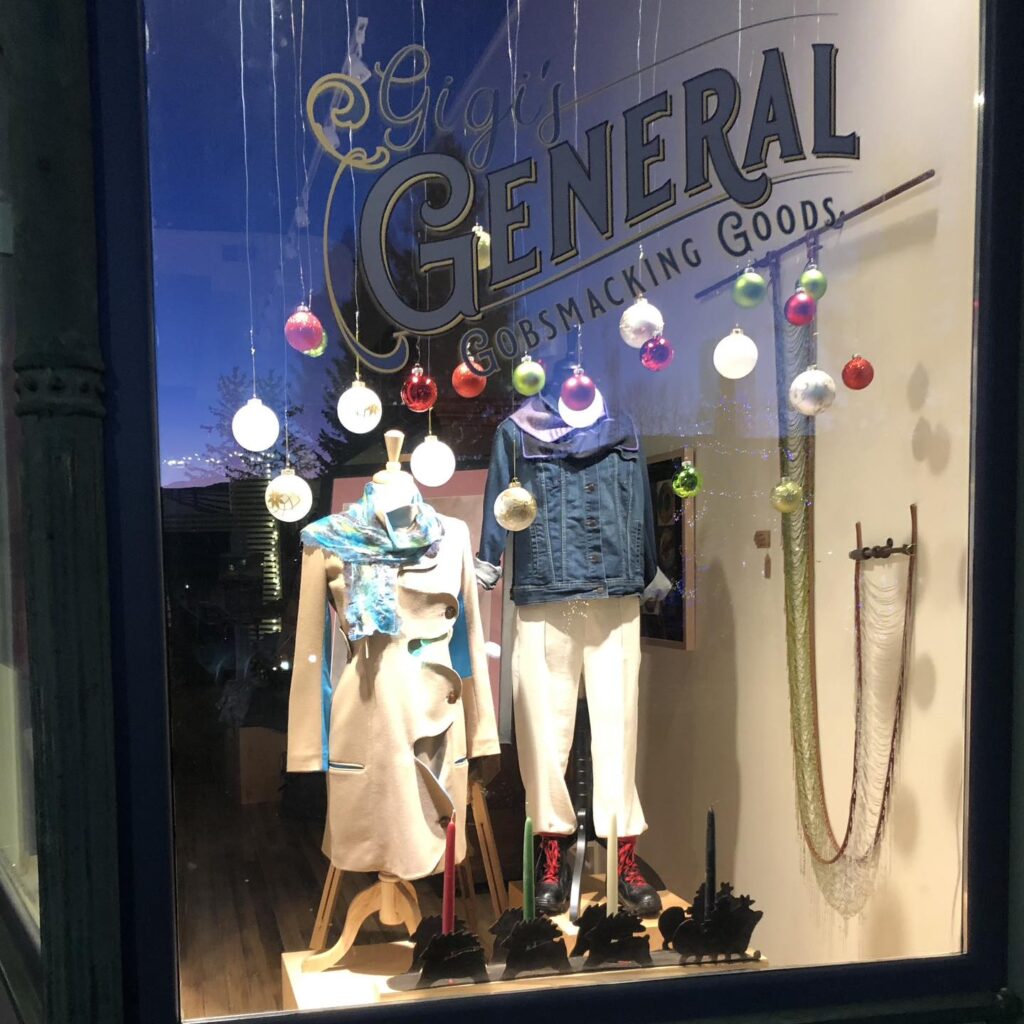 Gigi's General Store holiday window