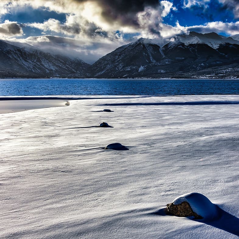 Twin Lakes in winter by @jakedoesamerica
