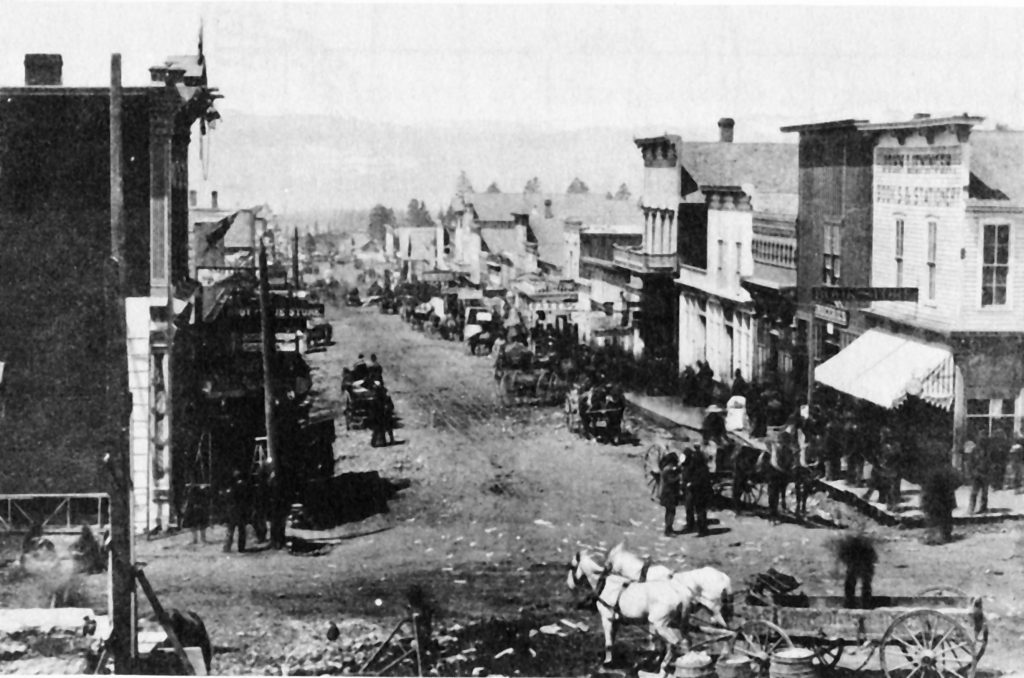 old photo of chestnut street.